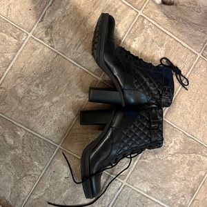 High heel black booties from G by Guess. Worn once for a photoshoot